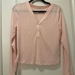 Dairy Boy Pointelle Pajama Set in M. Blush color.